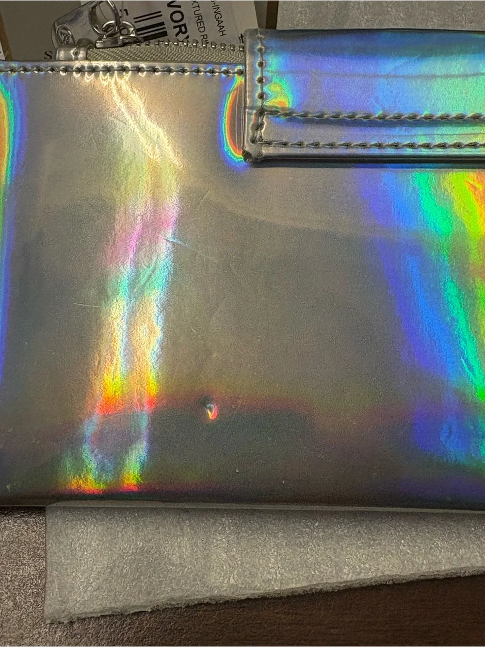 Adrienne Vittadini Holographic Silver Wallet